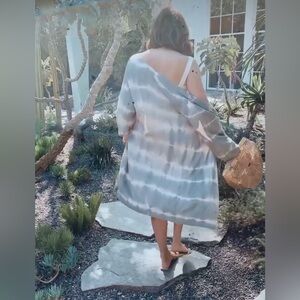 Olivaceous Tie-Dye Kimono Cardigan
